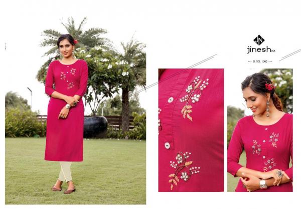 Jinesh Nx Anamika Viscose Embroidery Designer Kurti Collection 